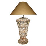 SHELL ENCRUSTED LAMP