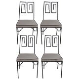 SET OF FOUR IRON CHAIRS