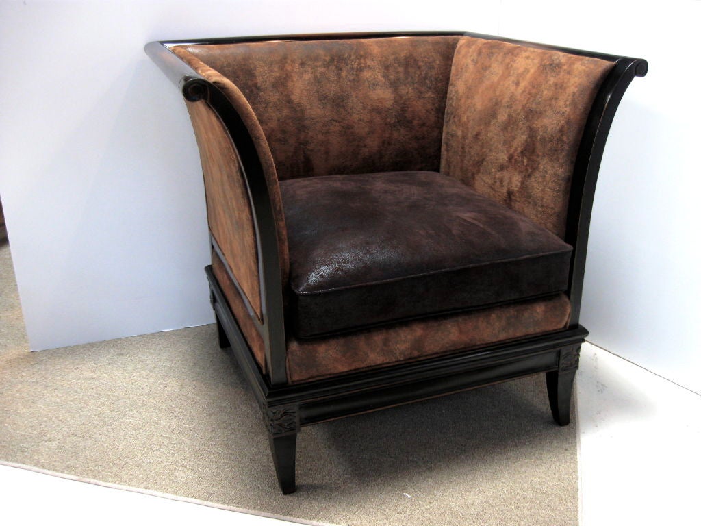 PAIR OF DECO STYLE CLUB CHAIRS