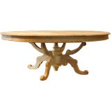Belgian bleached oak dining table