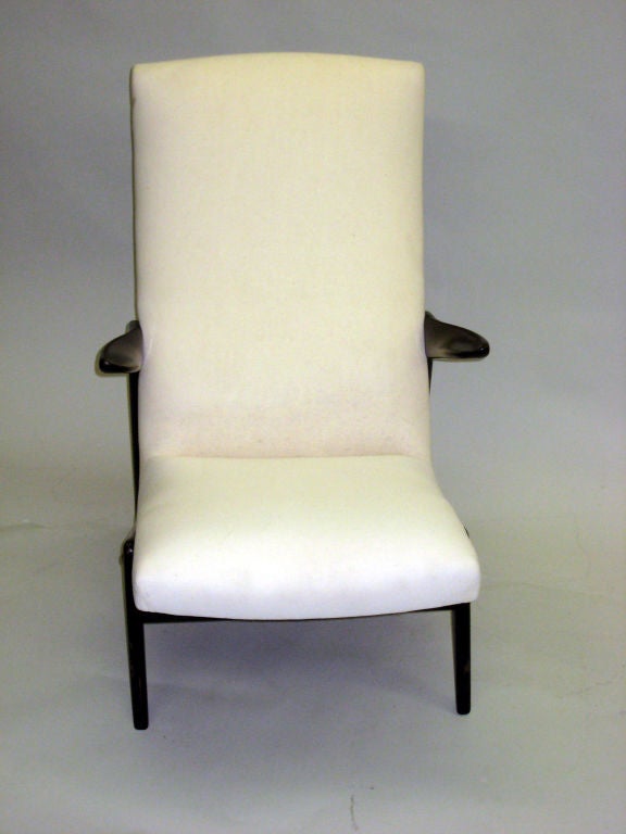 Mid-20th Century Important Pair of Belgian Mid-Century Modern Lounge Chairs by Alfred Hendrickx