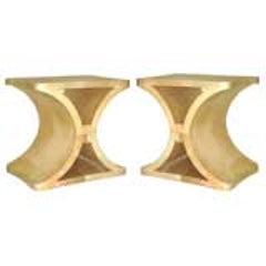 French Mid-Century Parchment End Table / Bench in Style of Jean-Michel Frank 5