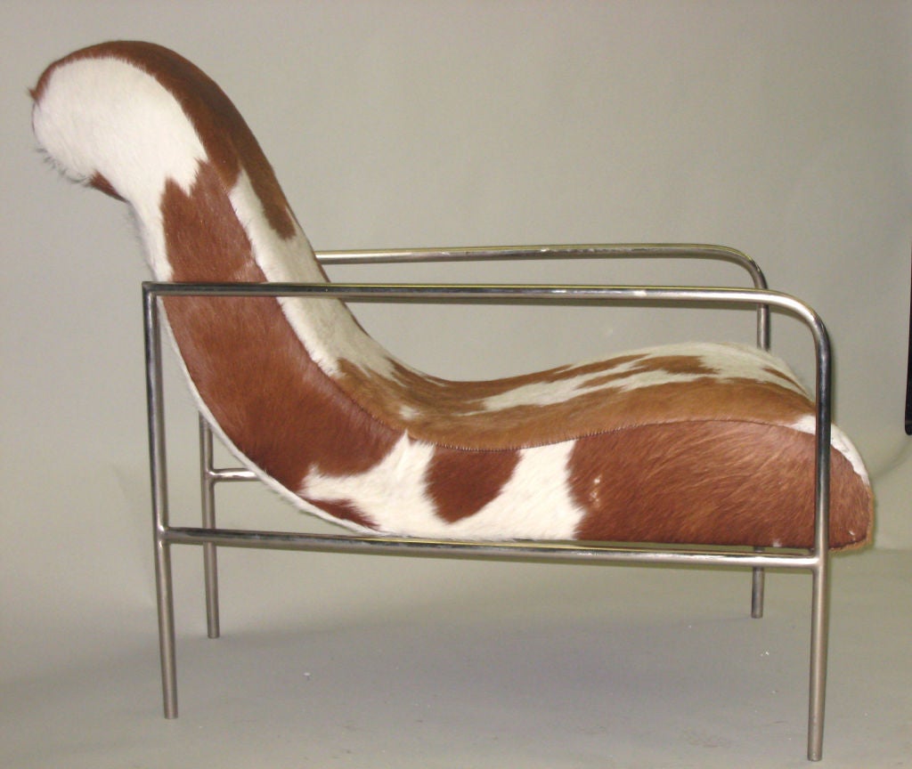 Mid-20th Century French Early Modernist Style Armchair in the manner of  Rene Herbst