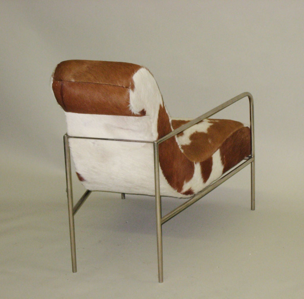 French Early Modernist Style Armchair in the manner of  Rene Herbst In Good Condition In New York, NY