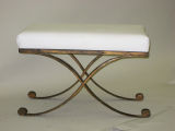 Pair of Gilt Iron Benches by Raymond Subes