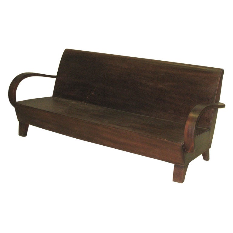 Rare French Colonial Sofa Bench At 1stdibs Art Deco Rare French Colonial Sofa Bench For