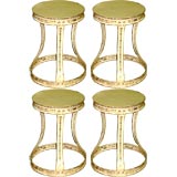 4 Circular Metal Stools/Benches