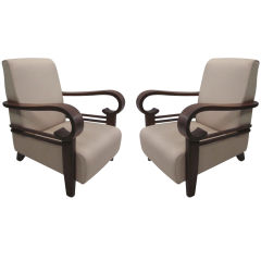 Important Pair of French Colonial Armchairs