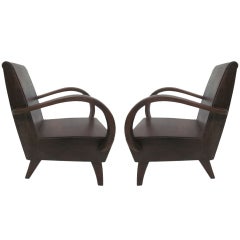 2 Pairs of French Colonial Armchairs