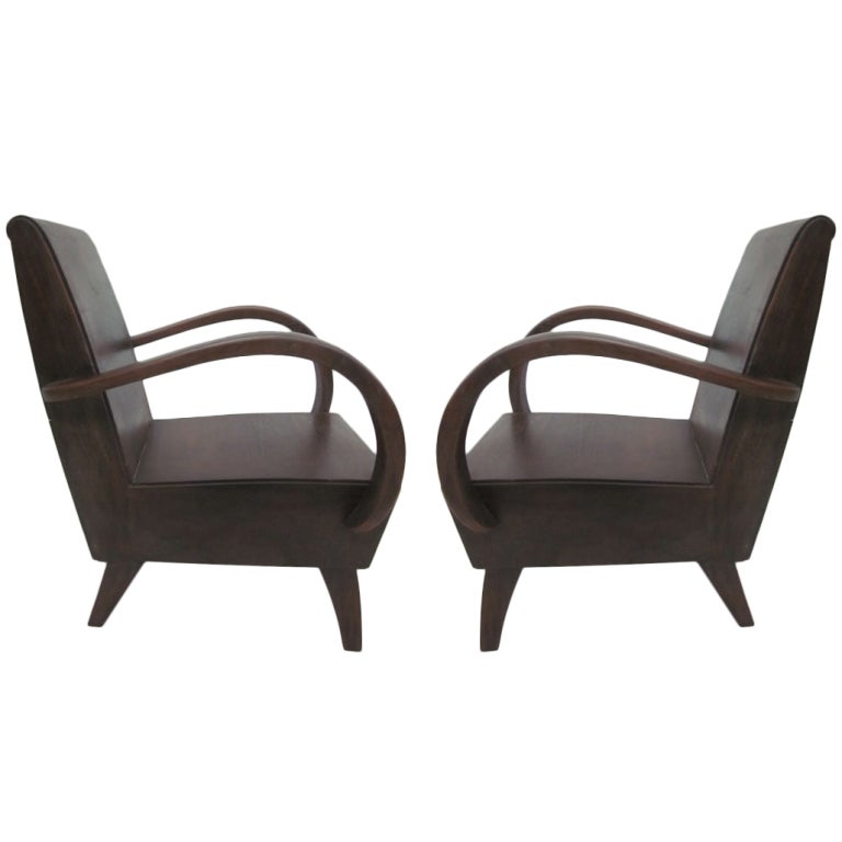 2 Pairs of French Colonial Armchairs