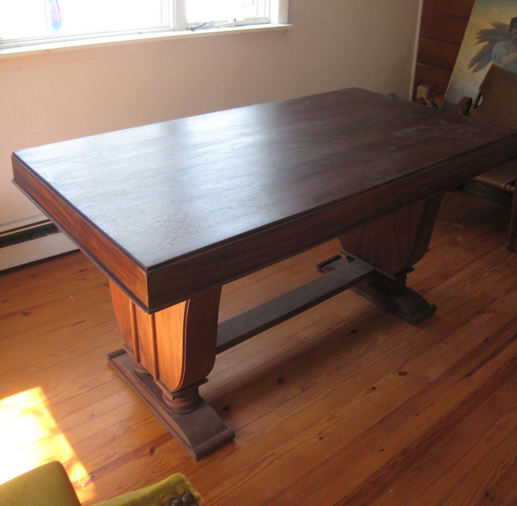 French Art Deco Desk / Writing or Dining Table In Good Condition For Sale In New York, NY