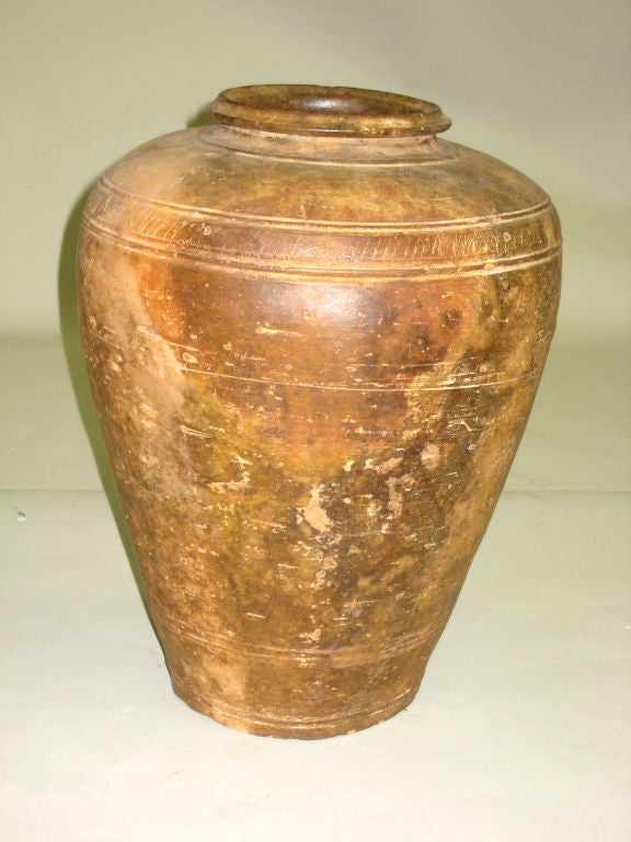 Ming Two Antique Khmer Pottery Vases