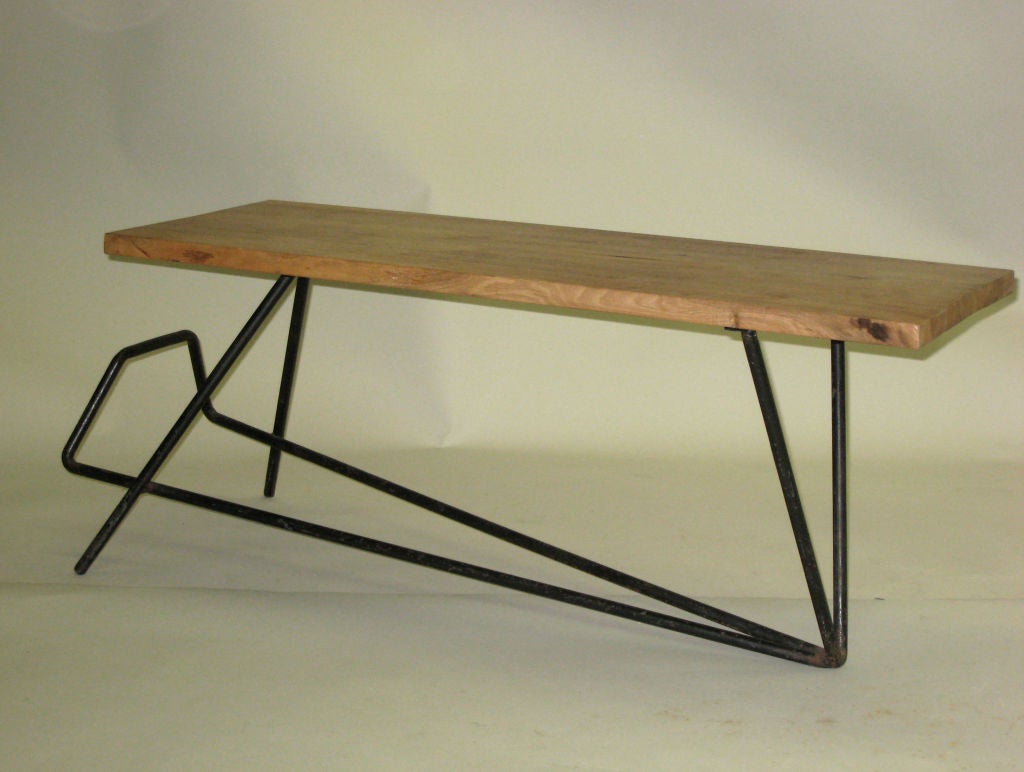 Iconic French Modernist Cocktail Table / Bench by Pierre Guariche In Good Condition In New York, NY