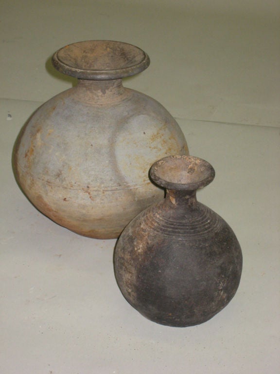 2 Antique Khmer Pottery Urns 1