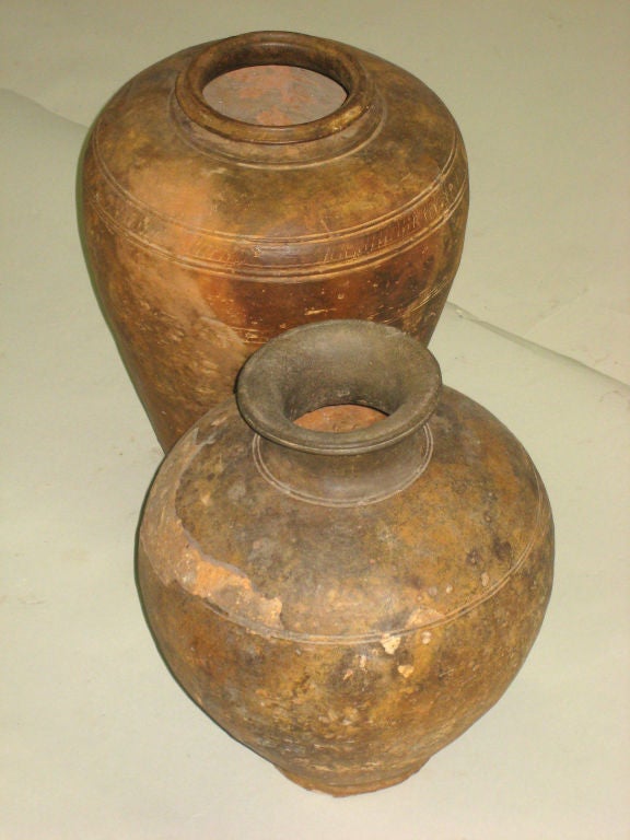 Two Antique Khmer Pottery Vases 2