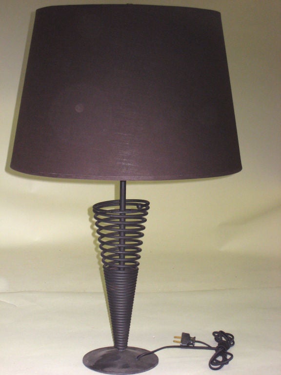 French Pair of Coil Form Table Lamps