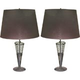 Pair of Coil Form Table Lamps