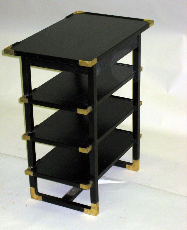 Mid-20th Century Pair of Ebonized End Tables For Sale