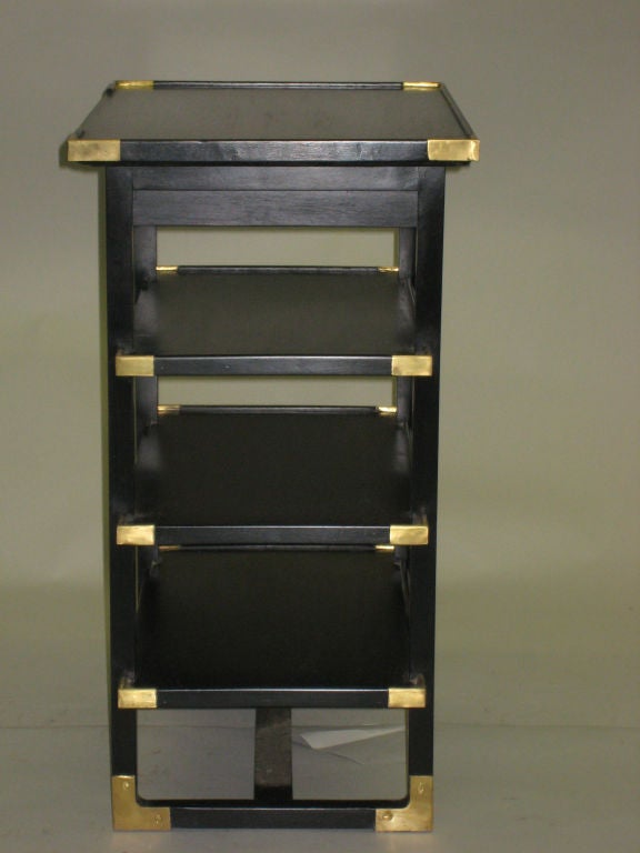 Pair of Ebonized End Tables For Sale 1