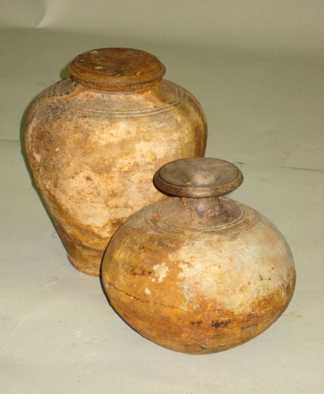 2 Antique Khmer Jars/Vases