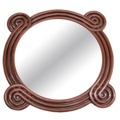 French 1950s Hand-Carved 'Perpetually Curving' Mirror 6