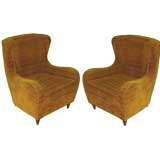 Pair of Italian Bergere in the Manner of Carlo Mollino