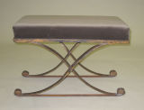 Pair of Gilt Iron Benches/Stools by Raymond Subes