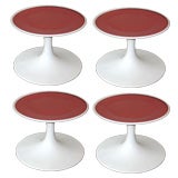 Vintage Four Swedish Mid-Century Modern Stools or Side Tables by Broderna Johansons