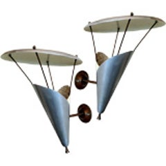 Pair of French Modern Wall Sconces by Jacques Biny 2