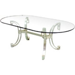 Rare French Modern Neoclassical Dining Table by Maison Ramsay 1