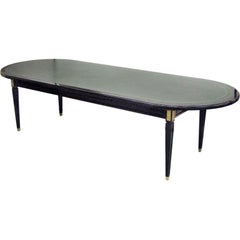 Leather Top Dining Table for 12 by Maison Jansen