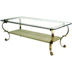 French MId-Century Modern Double Level Cocktail Table Attr. Maison Jansen 6