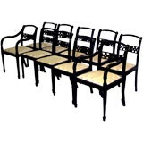 Set of 10 Dining Chairs by Maison Jansen