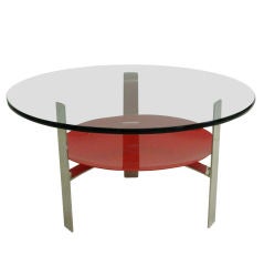 Italian Mid-Century Modern Double Level Cocktail Table in Style of Fontana Arte