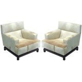 Pair of Cowhide Armchairs in the Style of Jean-michel Frank