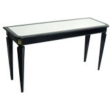 Black Lacquer Console by Maison Jansen