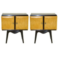 Pair of Italian Parchment Nightstands or Side Tables by Osvaldo Borsani 7