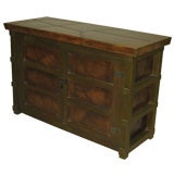 Japanese Mid-Century Banded Wood and Leather Covered Cabinet / Console 7