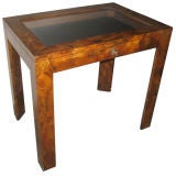 Oyster Burl Table Vitrine