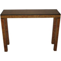 Willy Rizzo Blonde Burled Console Table