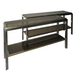 Pair of Willy Rizzo "Flaminia" Console Tables