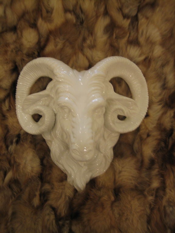 Italian Ceramic Rams Head
