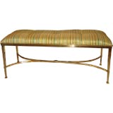 Italian Brass Regency Style Bench
