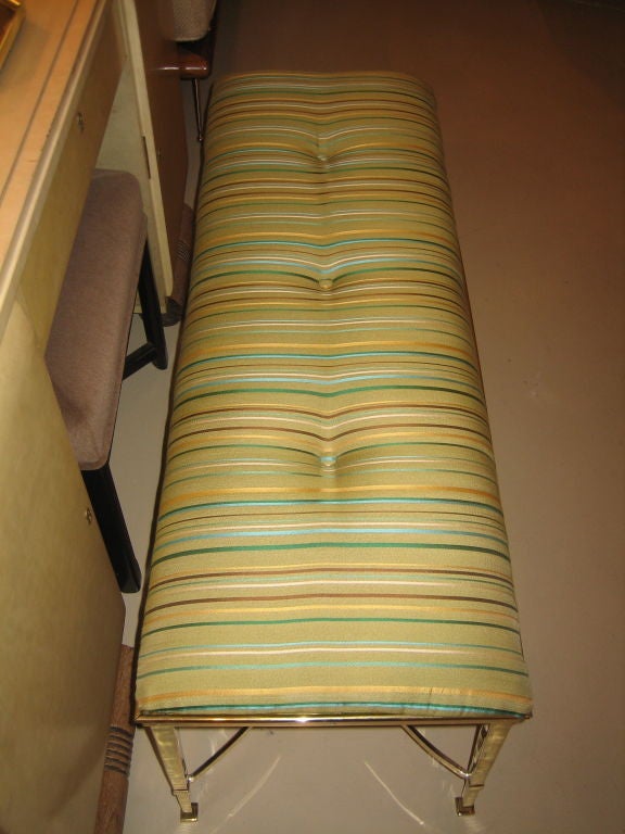 Italian Brass Regency Style Bench