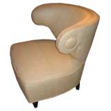 Vintage Paul Laszlo Scroll Slipper Chair