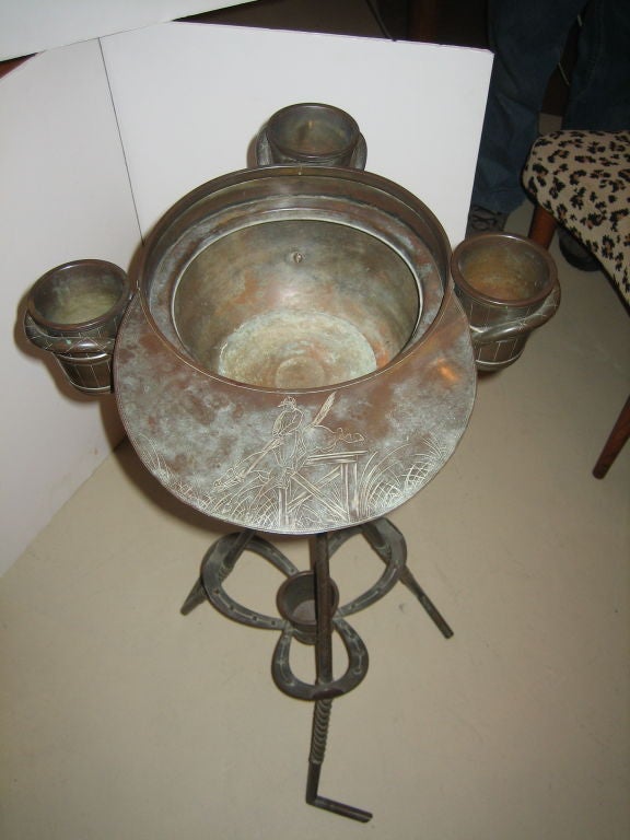 Bronze Equestrian Ice Bucket