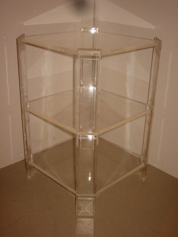 Chaming Lucite Three Tier Table