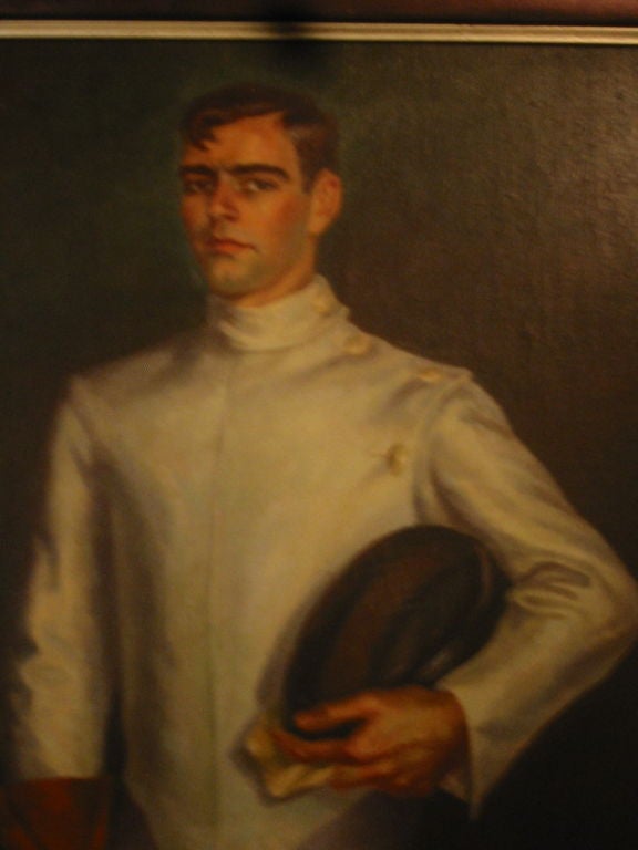 Smashing! Makes me want to grab my epee! A fantastic portrait by this well listed artist.