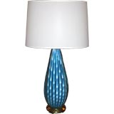 Beautiful Blue Seguso Table Lamp