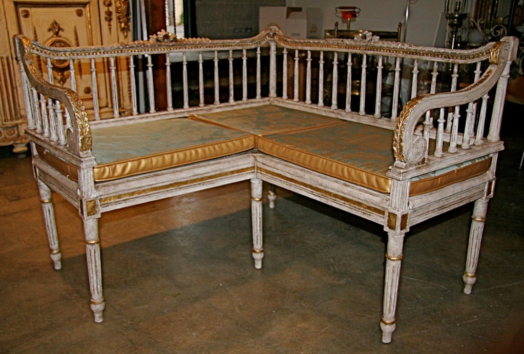 French 19th c. Corner Bench